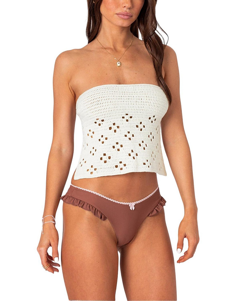 Edikted Niki Crochet Strapless Top | Bloomingdale's (US)