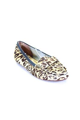Joie Womens Leopard Print Pony Hair Leather Trim Loafers Black Brown Size 39 9  | eBay | eBay US