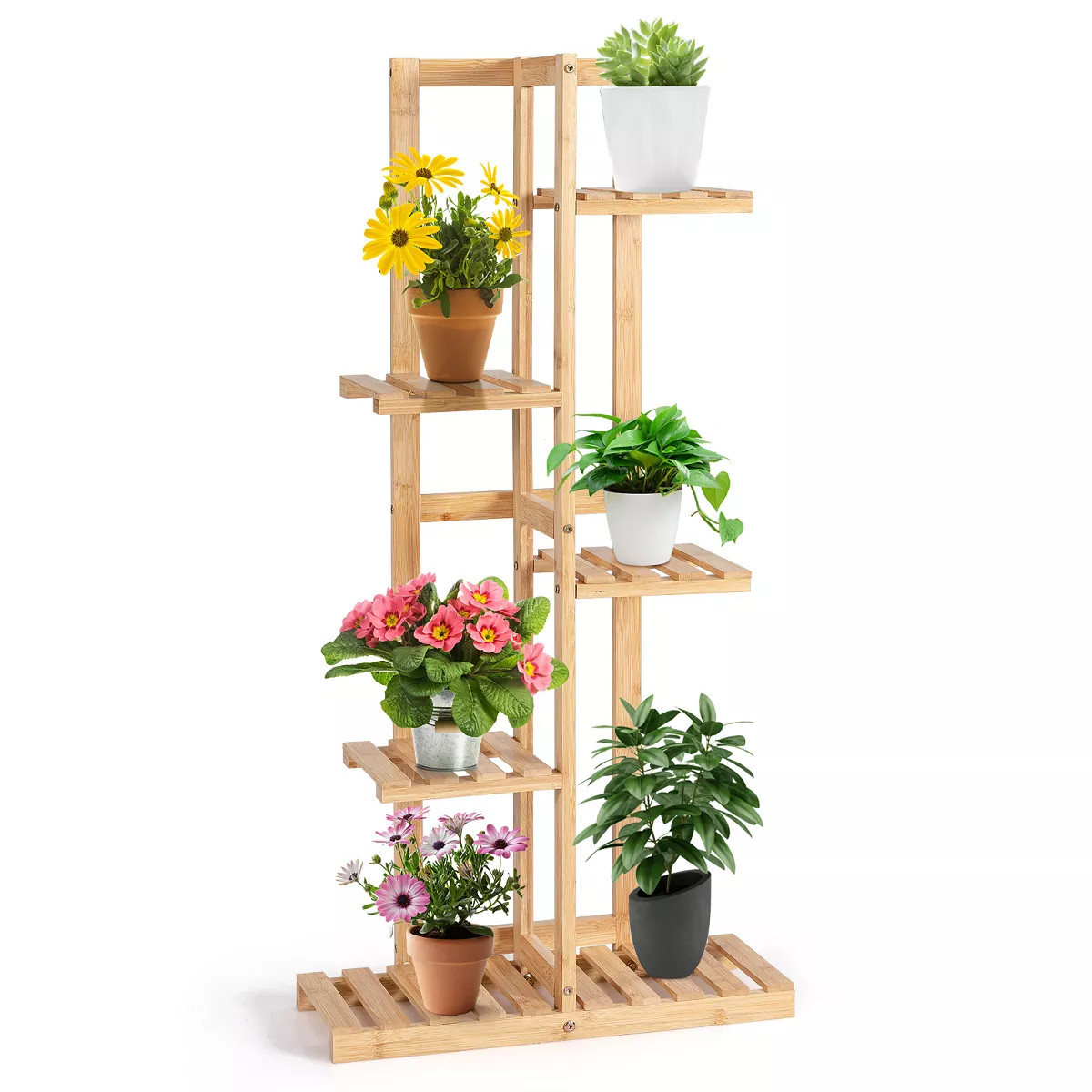 Costway 5 Tier 6 Potted Plant Stand Rack Bamboo Display Shelf for Patio Yard | Target