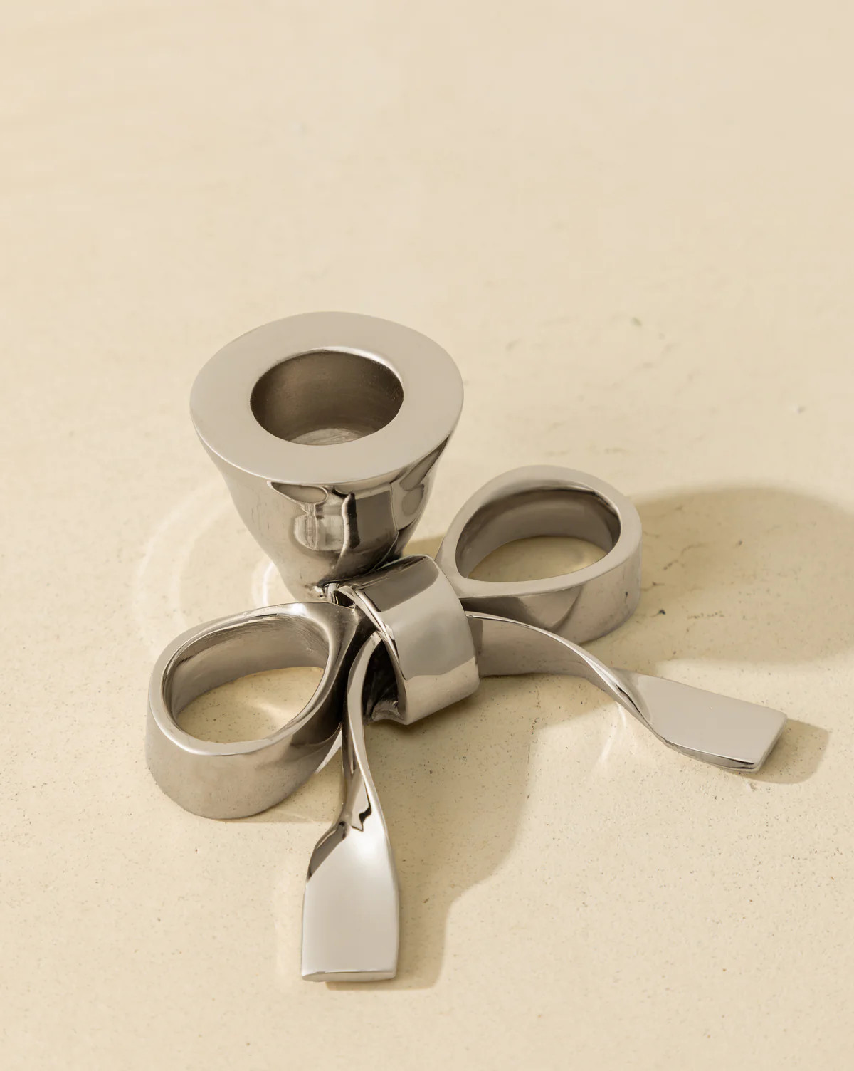 Silver Bow Taper Holder | McGee &amp; Co. (US)