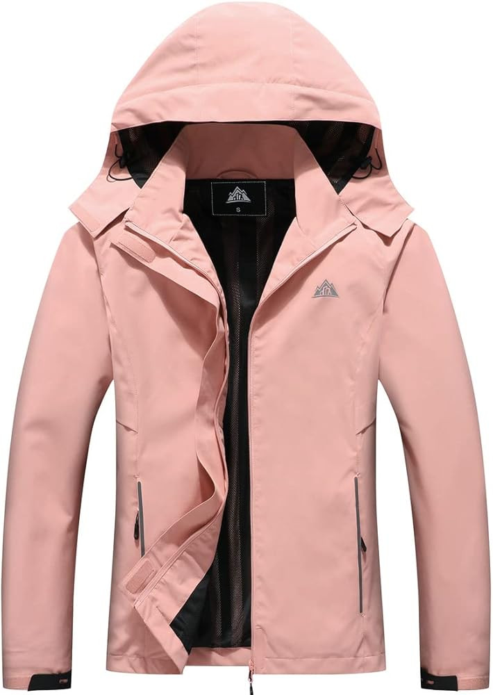 MOERDENG Women's Waterproof Rain Jacket Lightweight Raincoat Hooded Hiking Jacket Softshell Windb... | Amazon (US)