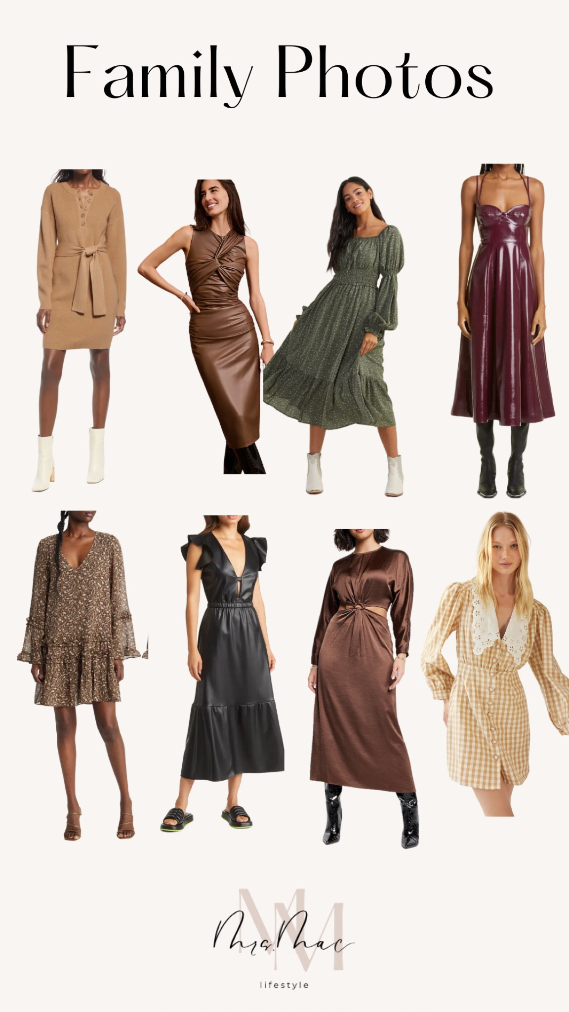 Fall family photos.
Dresses.
Fall floral.
Leather dress
Satin dress.
Brown dress.
Fall dresses 

#LTKfamily #LTKSeasonal