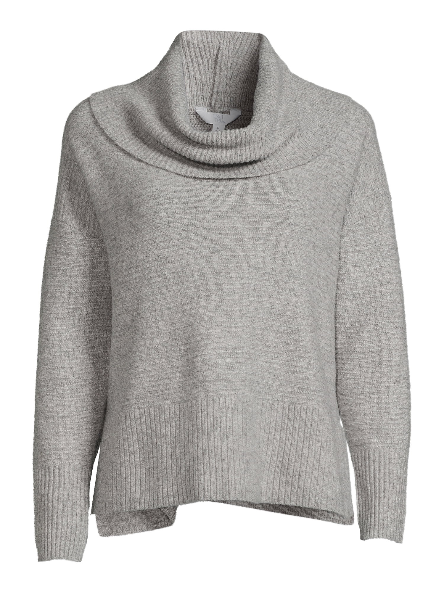 Time and Tru Women’s Cowl Neck Sweater - Walmart.com | Walmart (US)