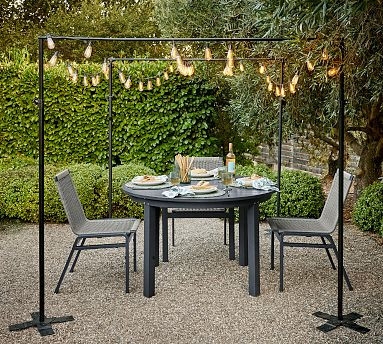 Outdoor Standing String Light Posts - Set of 2 | Pottery Barn (US)