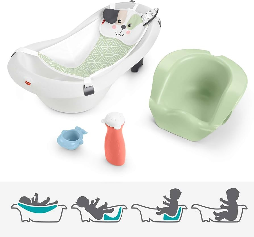 Fisher-Price Baby to Toddler Bath 4-in-1 Sling ‘n Seat Tub with Removable Infant Support and 2 ... | Amazon (US)