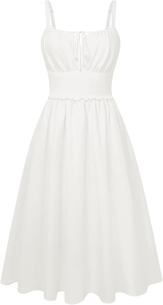 Belle Poque Summer Dress for Women 2026 Sleeveless Sundress Elegant Spaghetti Strap A-line Flowy ... | Amazon (US)