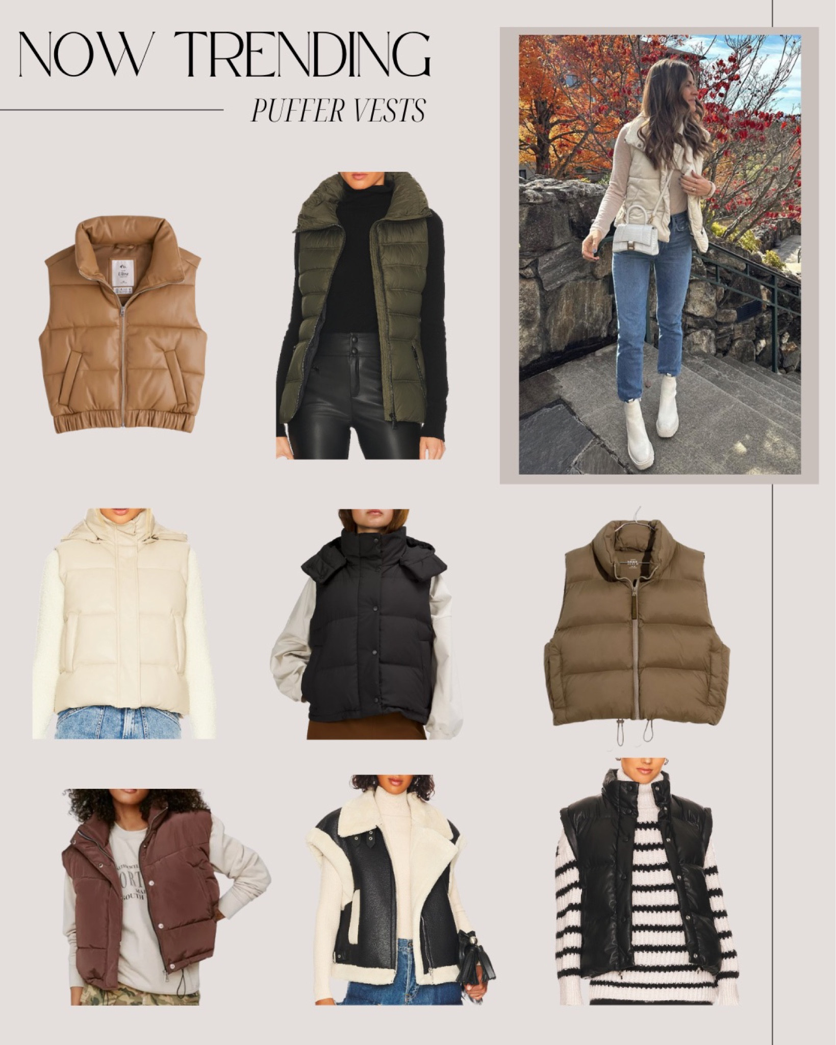 Now Trending : Puffer Vests // fall outfit, winter outfit, fall style, puffer vest, vest, puffer jacket, neutral style, cold weather outfits, fall trends, outfits for fall, outfits for winter, winter fashion, fall fashion, jacket, jackets