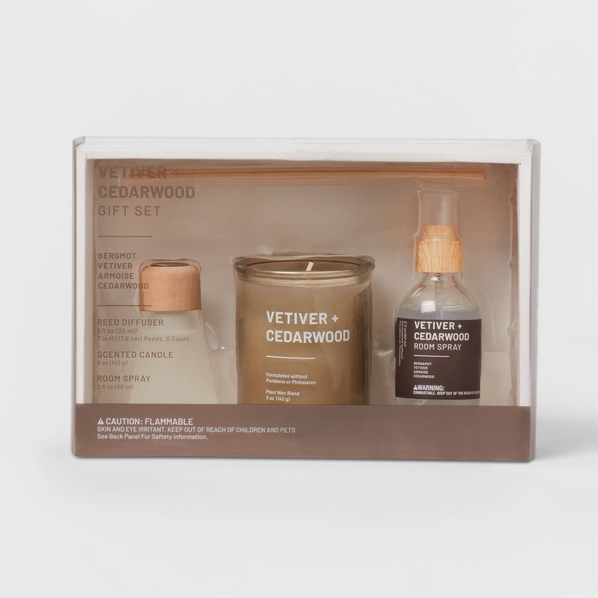 3pk Diffuser Candle Room Spray Gift Set Vetiver Cedarwood - Project 62™ | Target