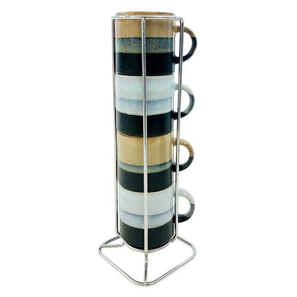 Stacked Espresso Mugs 3Oz Set At Home, Stoneware | At Home