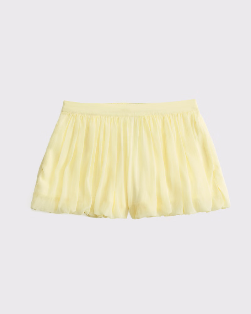 Mid Rise Bubble Hem Short | Abercrombie & Fitch (US)