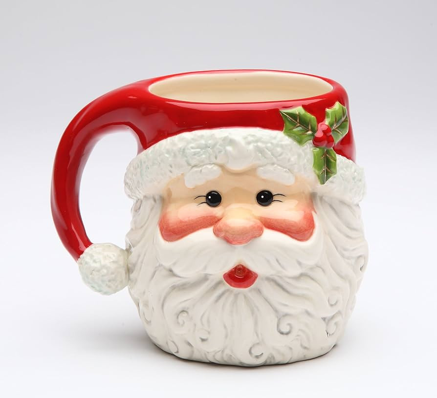 Christmas Santa Mug 10 oz, 3-7/8" H | Amazon (US)