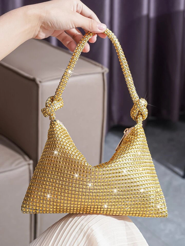 Glamorous, Elegant, Exquisite, Quiet Luxury Sequin, Stylish, Luxury, Shiny Golden Sequin Decorate... | SHEIN