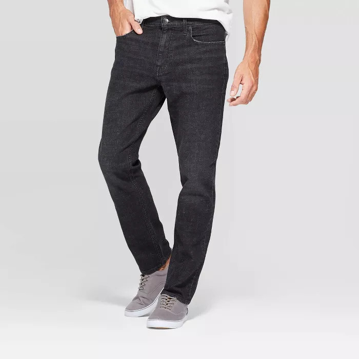 Men's Athletic Fit Jeans - Goodfellow & Co™ Pitch Black 38x32 | Target