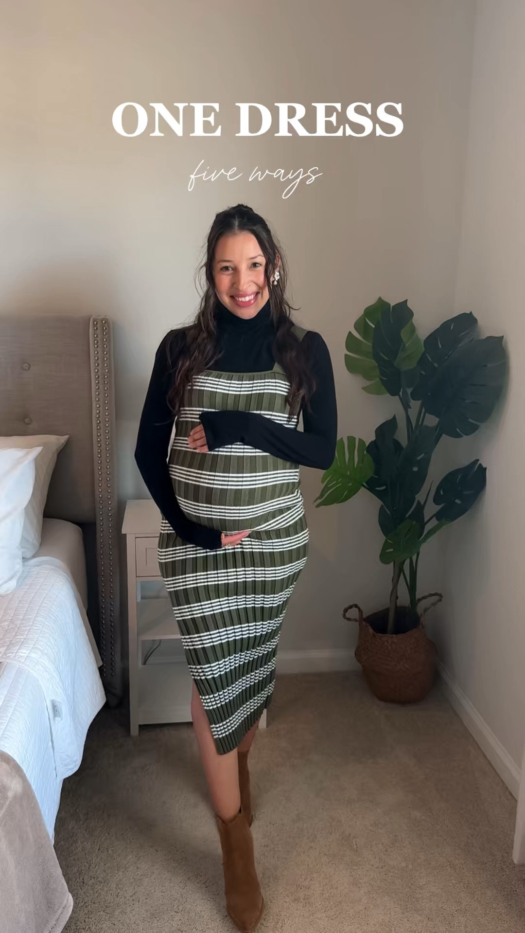 Styling this dress 5 ways! It has a lot of stretch so it is bump friendly 🤰 

#bumpfriendly #onedressfiveways #stylingonedress #amazonfinds #maternityoutfit 

#LTKfindsunder50 #LTKbump #LTKsalealert