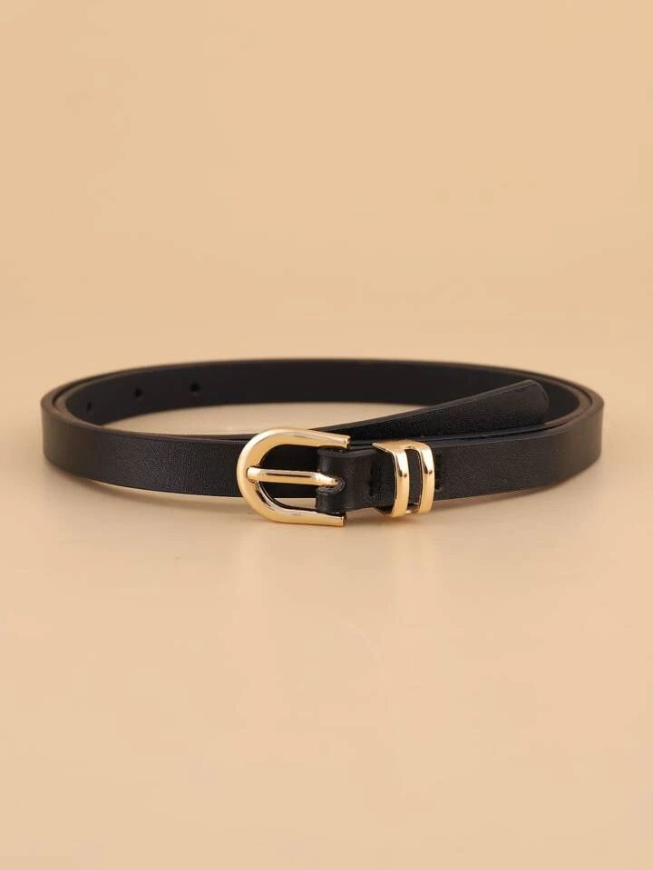 Ladies' Simple & Fashionable U-shaped Buckle Decoration Waist Belt | SHEIN