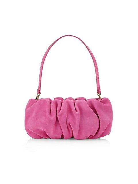 STAUD Bean Ruched Suede Covertible Bag | Saks Fifth Avenue