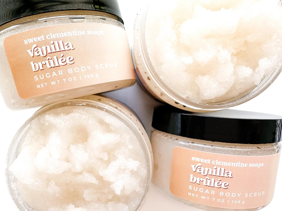 Vanilla Brulee Body Scrub Sugar Scrub Hand Scrub Foot - Etsy | Etsy (US)