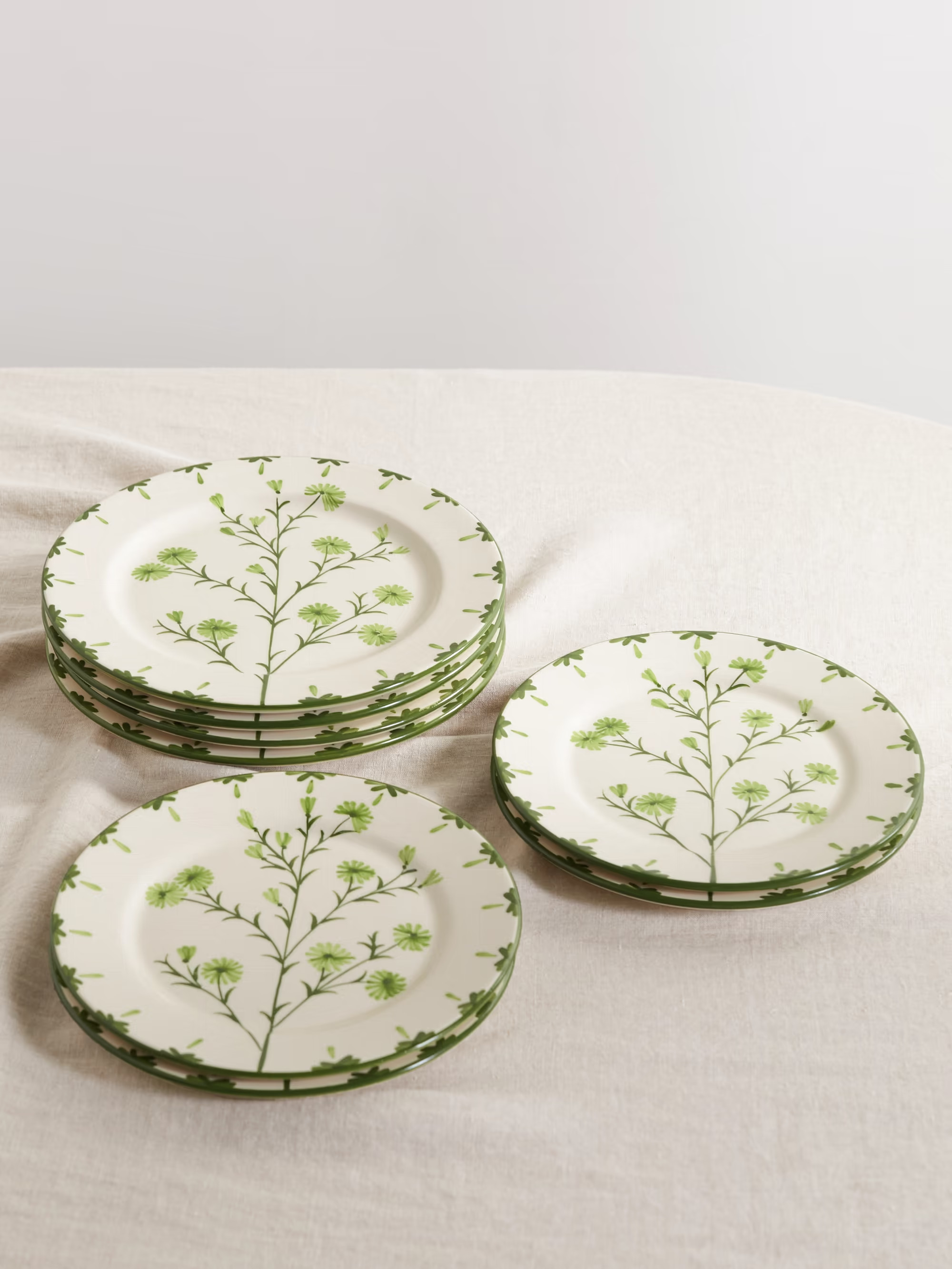 Green Winchester set of eight ceramic dinner and dessert plates | MAISON MARGAUX | NET-A-PORTER | NET-A-PORTER (US)