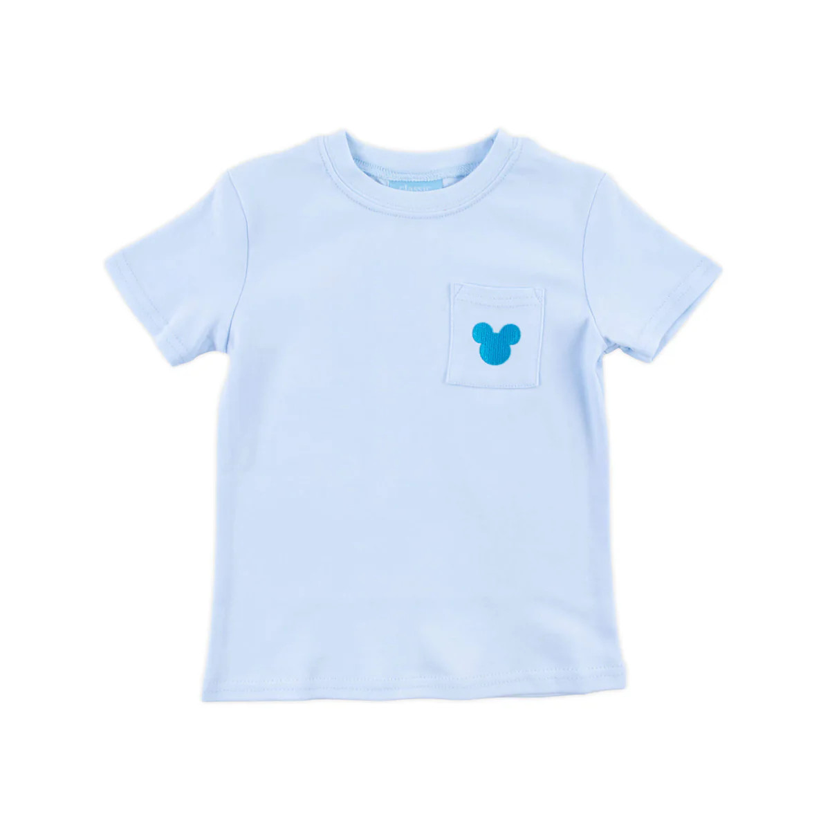 Mouse Ears Light Blue Short Sleeve Pocket Shirt | Classic Whimsy