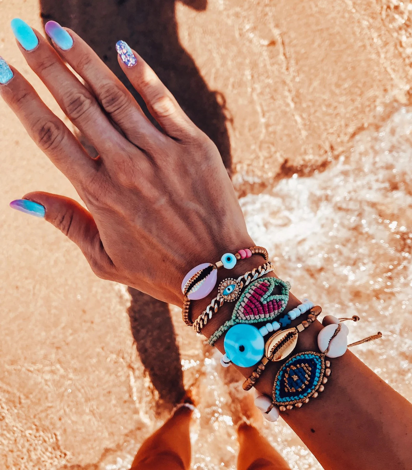 Combinación de pulseras de verano, pulseras de concha, pulsera de concha de cauri, conchas de pu... | Etsy (US)