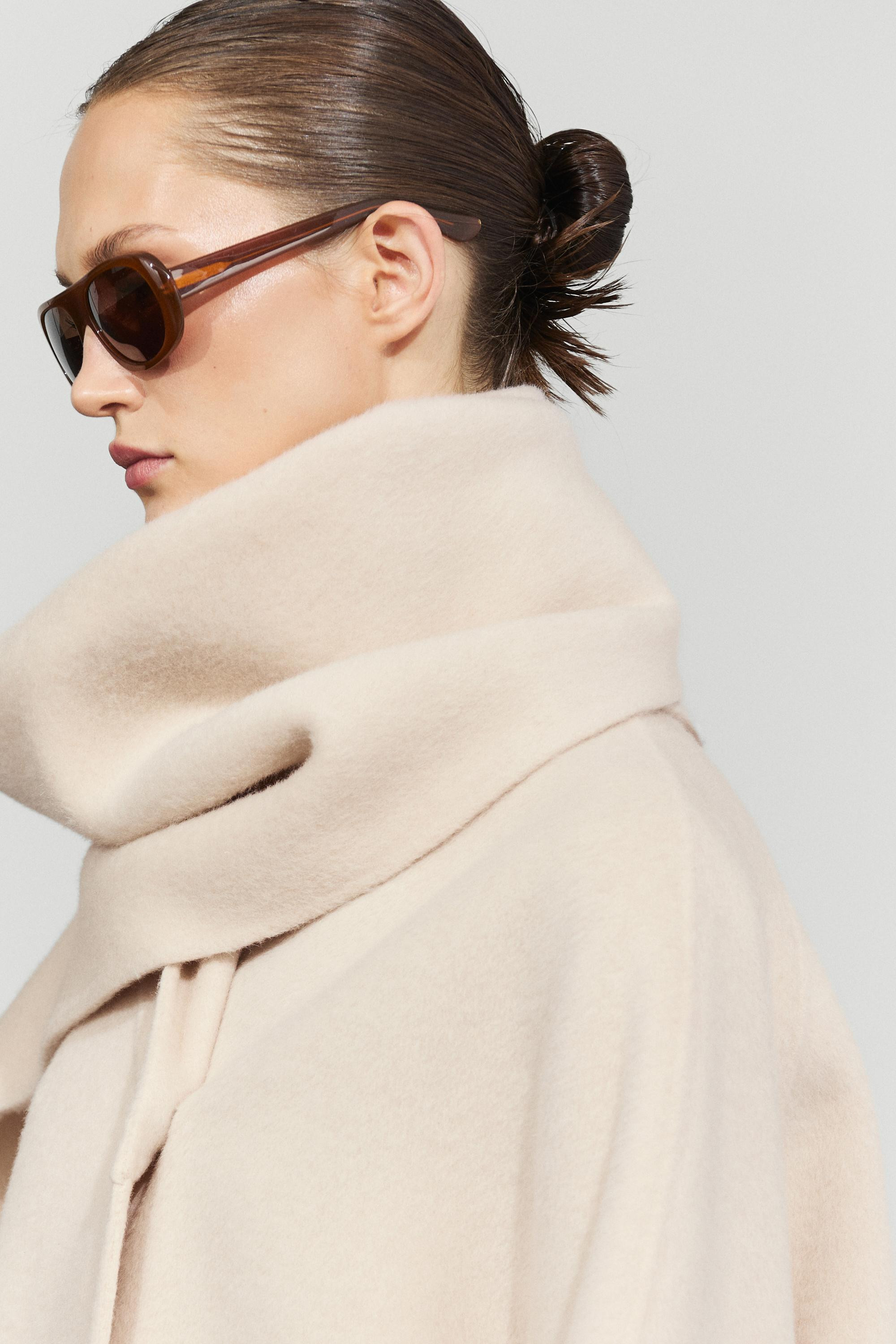 Short coat with scarf detail | Massimo Dutti US