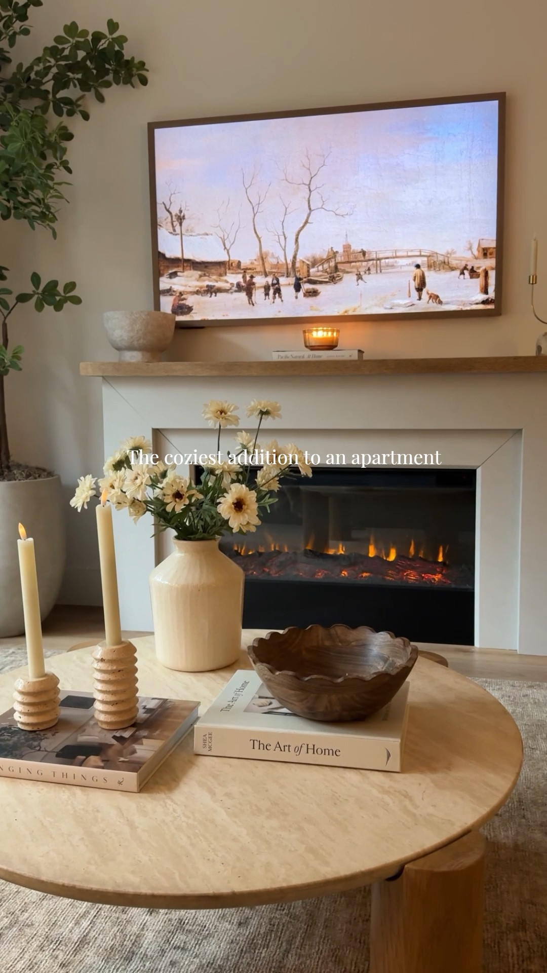 Currently 40% off! This fireplace mantle takes your homes cozy to the next level 🤎 

#cozyhome #homebody

#LTKHome #LTKSaleAlert