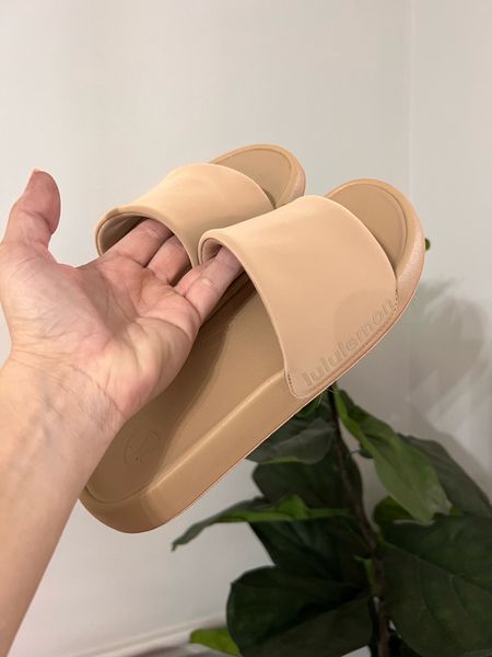 Lululemon women’s slide sandal
Restfeel slide - true to size

Upper strap keeps your foot in place and provides a plush feel
Soft foam layered above firmer foam creates the optimal balance of comfort and support
Outsole features heel-to-toe rubber for enhanced traction 

#LTKfitness #LTKshoecrush