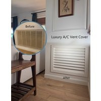 Luxury Pine Wood Ac Vent Cover Primed White, Holds 1"" Filter. Intake Wall Decor | Etsy (US)