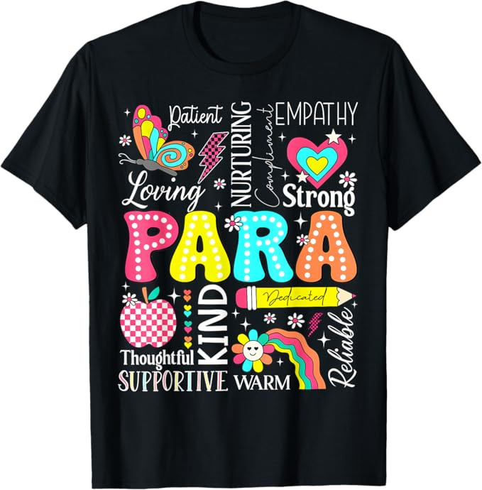 Para Paraprofessional Paraeducator First Day Back To School T-Shirt | Amazon (US)