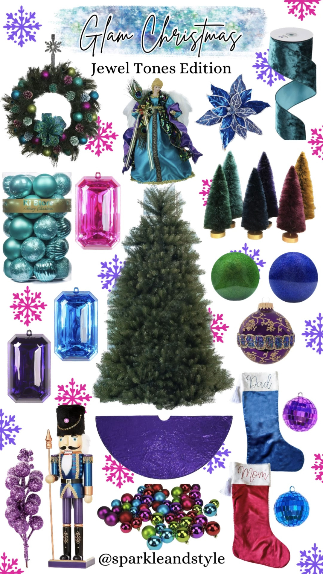 Glam Christmas: Jewel Tones 💜💙🩷💚

Christmas decor, Christmas tree, Christmas ornaments, Christmas ribbon, Christmas tree skirt, christmas stocking, Christmas wreath, Christmas tree topper, Christmas stocking holder, green, blue, purple, and pink Christmas deco, emerald green, dark blue, dark purple, and fuchsia Christmas ornaments, jumbo Christmas ornaments, gemstone Christmas decor, gemstone Christmas tree ornaments, purple sequin Christmas tree skirt, Christmas ornaments, disco ball ornaments, velvet christmas stocking, jewel tone Angel Christmas tree topper, dark blue Christmas tree ribbon, jewel tone Christmas wreath, dark blue poinsettia, jewel tone bottle brush trees, home interior, home decor, home accessories, home decoration, glam Christmas decor, girly girl Christmas, Luxe Christmas, elegant Christmas, classy Christmas, Christmas tree decorations, Christmas decorations

#LTKhome #LTKHoliday #LTKSeasonal