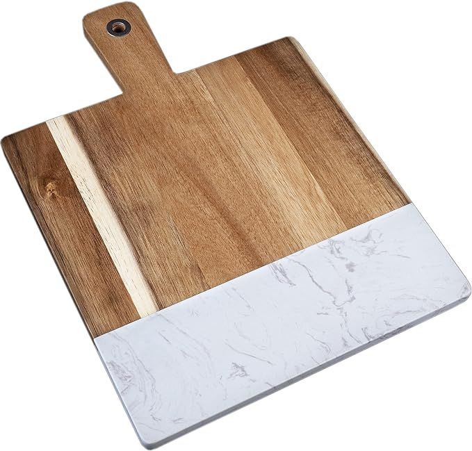 Amazon.com | Hearthford White Marble Serving Board - Marble Cheese Board | Acacia Wooden serving ... | Amazon (US)