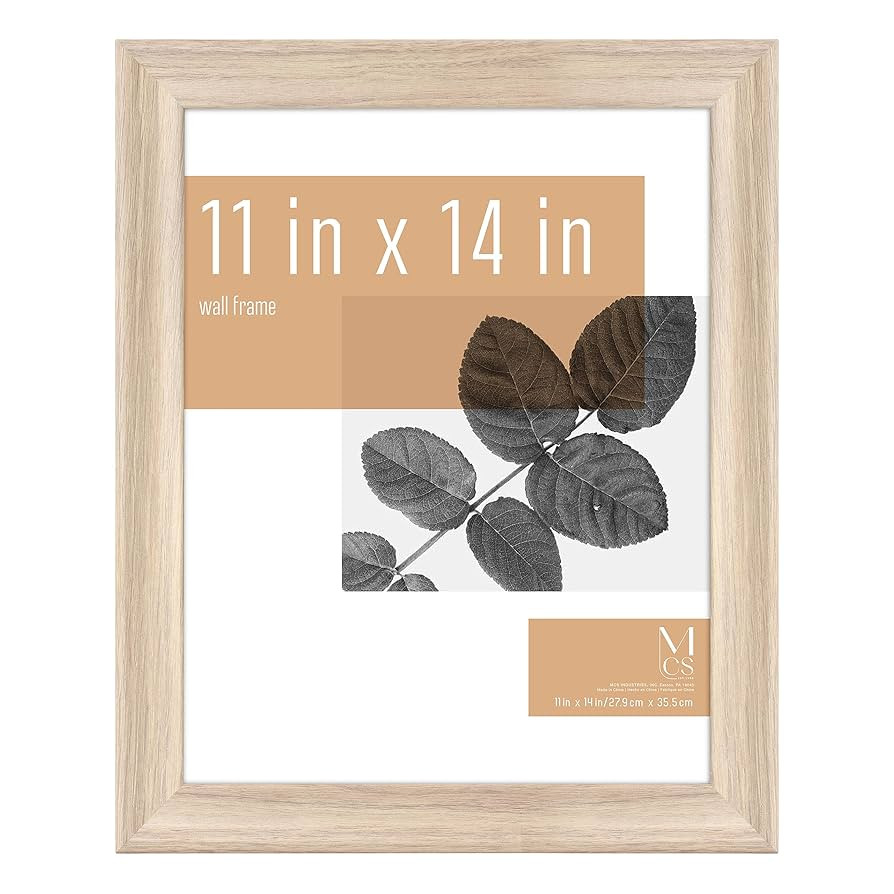 MCS Studio Gallery Classic 11x14 Picture Frame Natural Woodgrain, Vertical & Horizontal Wall Hang... | Amazon (US)