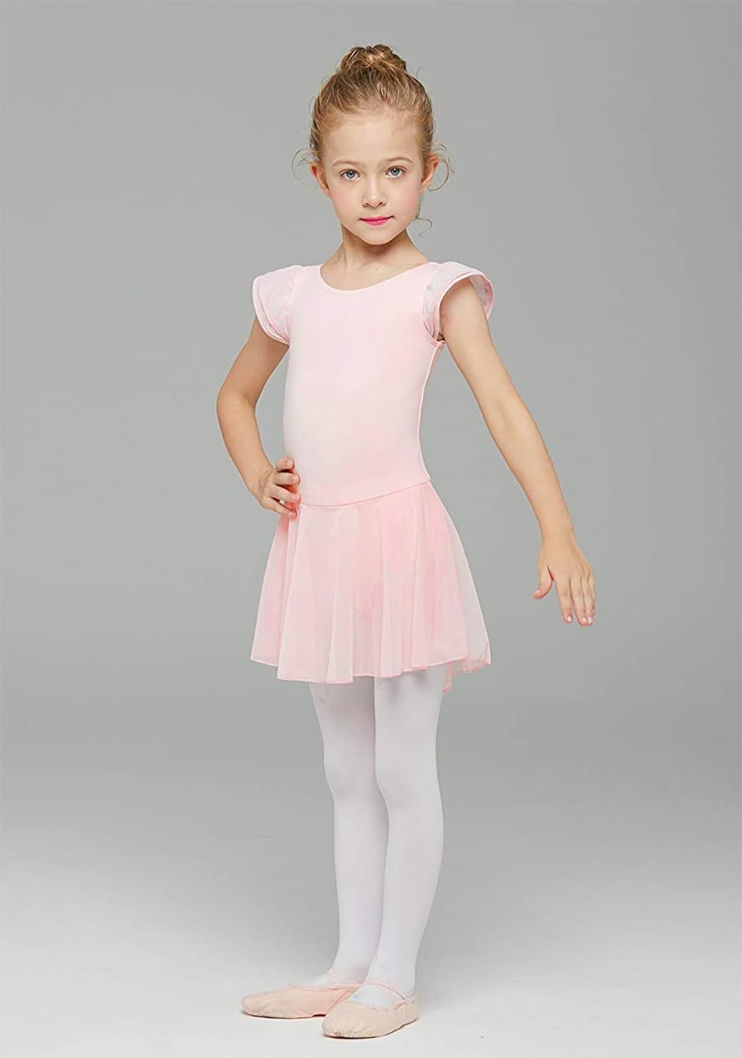 Amazon.com: MdnMd Toddler Ballet Leotard for Girls Dance Flutter Sleeve Skirt Ballerina Ballet Dr... | Amazon (US)