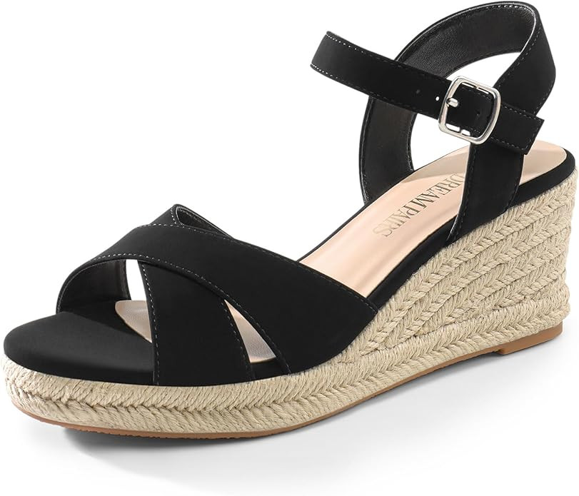DREAM PAIRS Espadrille Dressy Wedge Sandals, Women's Platform Sandals Casual Summer, Comfortable ... | Amazon (US)