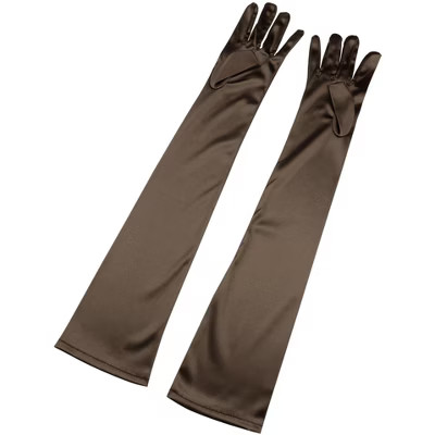 INSPIRE CHIC Women's Full Finger Opera Length Solid Gloves One Size Coffee | Target