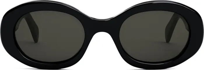 CELINE Triomphe 52mm Oval Sunglasses | Nordstrom | Nordstrom