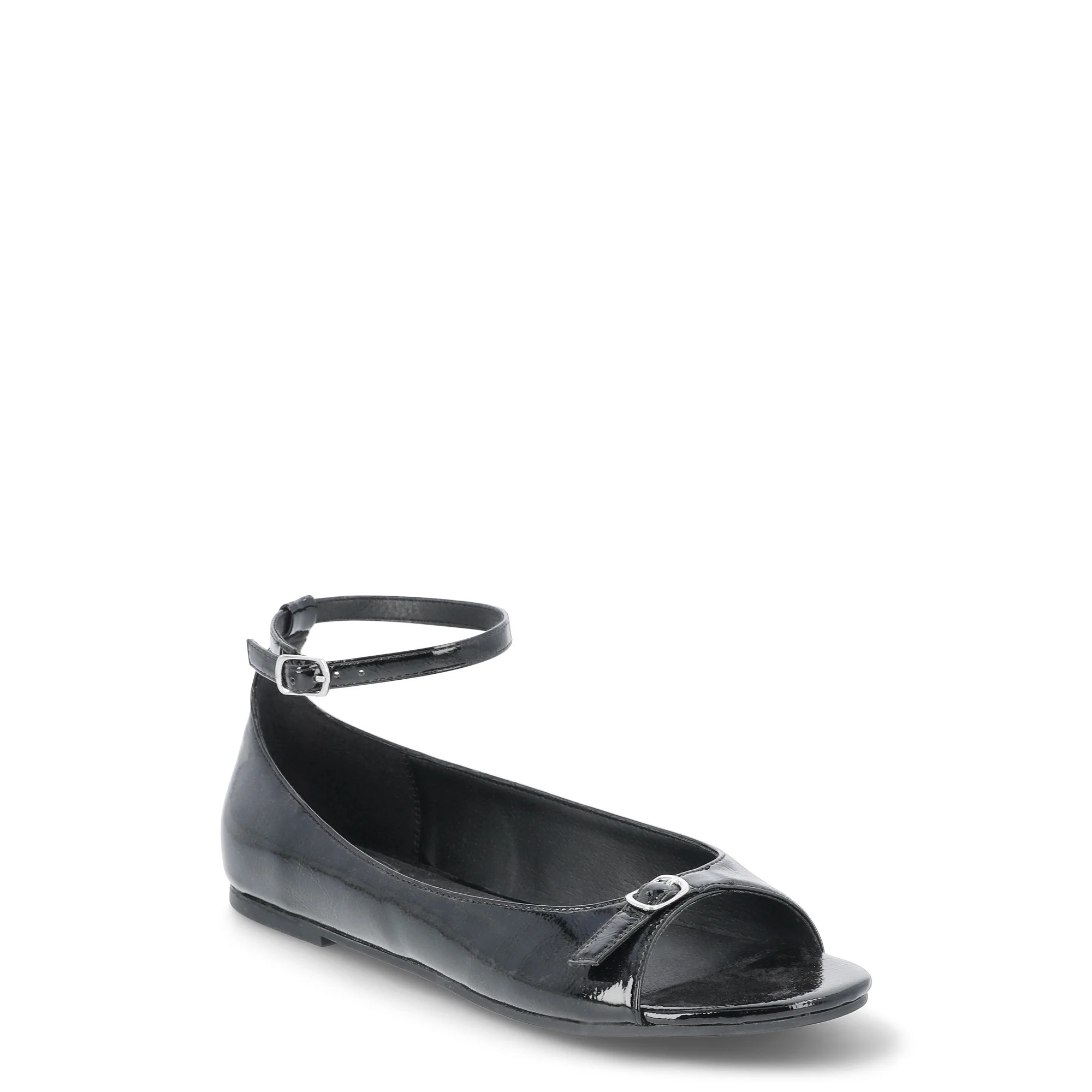 Scoop Women's Open Toed Flats with Adjustable Ankle Strap | Walmart (US)