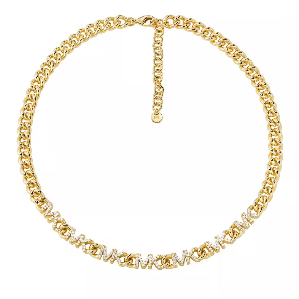 14K Gold-Plated Brass Logo Collar Necklace Gold
                        Kurze Halskette | Fashionette (DE)
