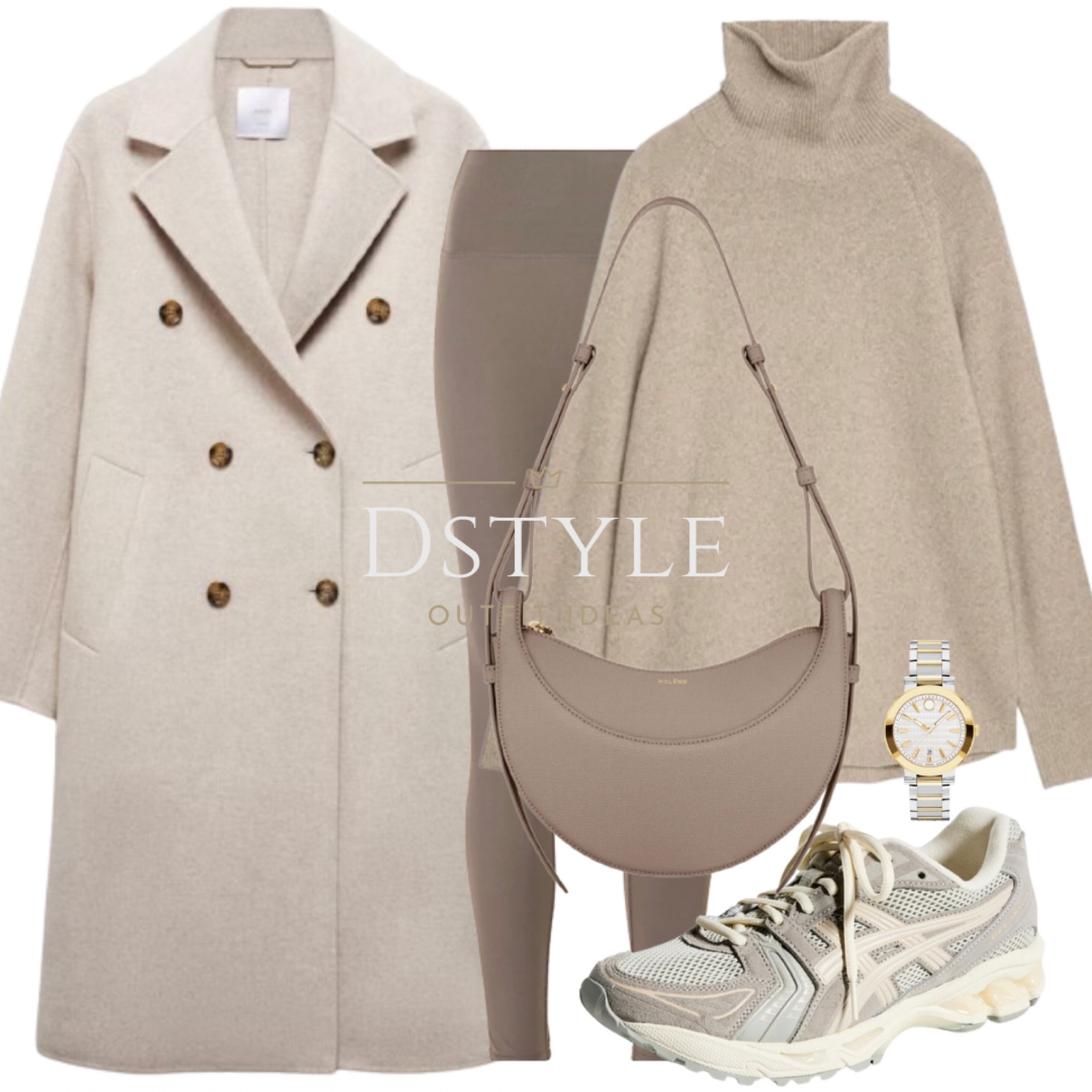 Cozy neutrals and kicks for the win: beige cashmere jumper, brown leggings, light beige coat, and White Sage/Smoke Grey Asics trainers. #OOTD #CasualChic

#LTKtravel #LTKstyletip #LTKshoecrush