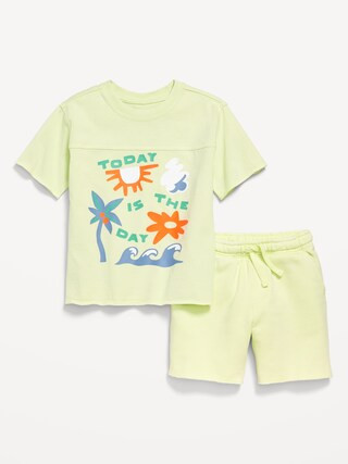 Short-Sleeve Graphic T-Shirt and Shorts Set for Toddler Boys | Old Navy (US)