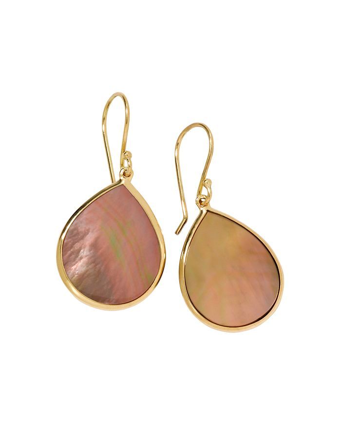 18K Yellow Gold Polished Rock Candy Brown Shell Mini Teardrop Earrings | Bloomingdale's (US)