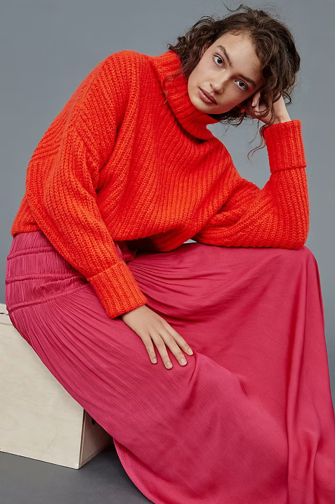 Athena Cropped Mock Neck Sweater | Anthropologie (US)