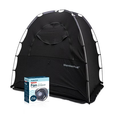 SlumberPod Combo with Fan Blackout Portable Privacy Pod - Black | Target