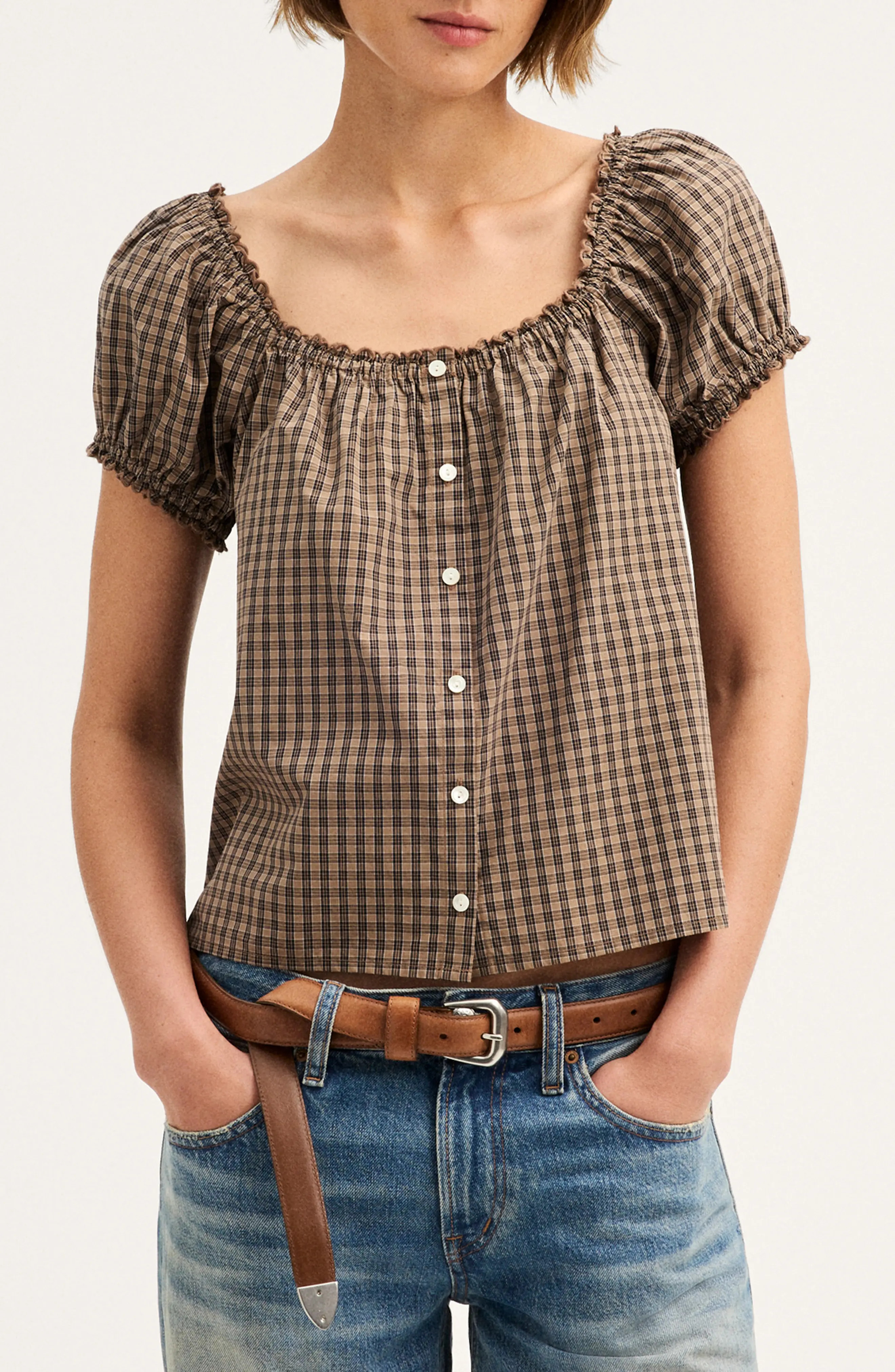 Madewell The Chateau Top in Fallen Timber at Nordstrom, Size Medium | Nordstrom