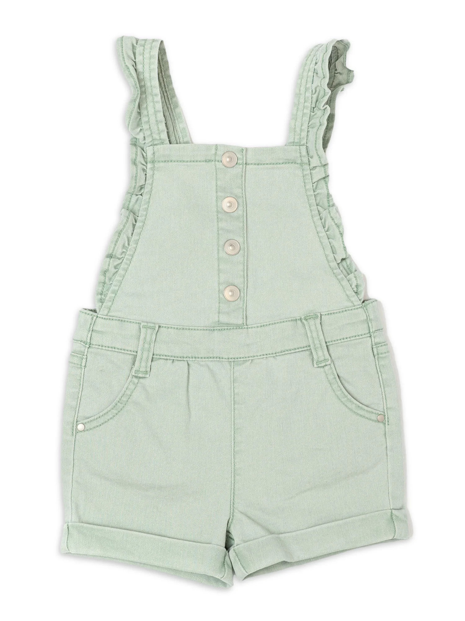 Wonder Nation Toddler Girls Ruffle Shortall, Sizes 2 Toddler-18 Months | Walmart (US)