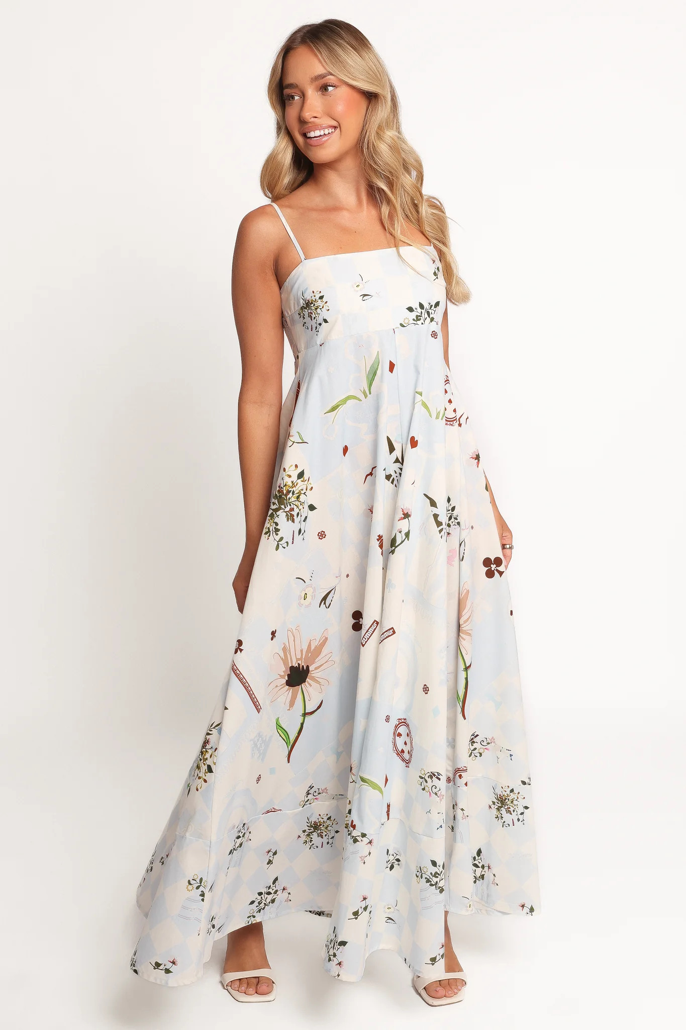 Emmeline Maxi Dress - Blue Floral | Petal & Pup (US)