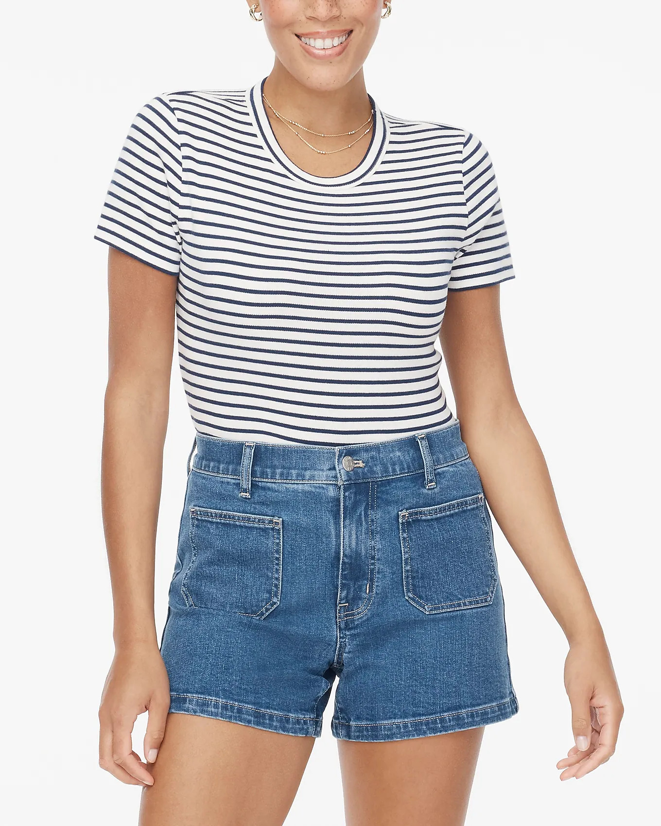 Sailor patch-pocket denim short | J.Crew Factory