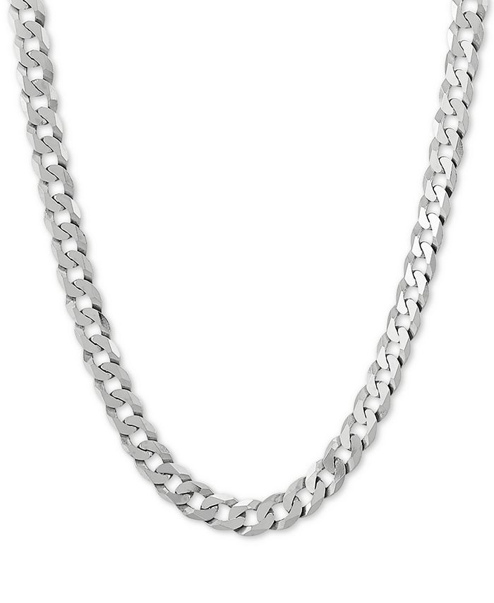 Curb Link 22" Chain Necklace in Sterling Silver | Macys (US)
