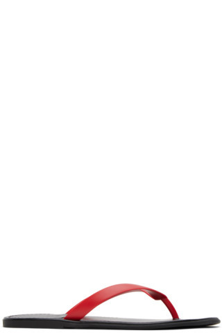 The Row - Red & Black Beach Sandals | SSENSE