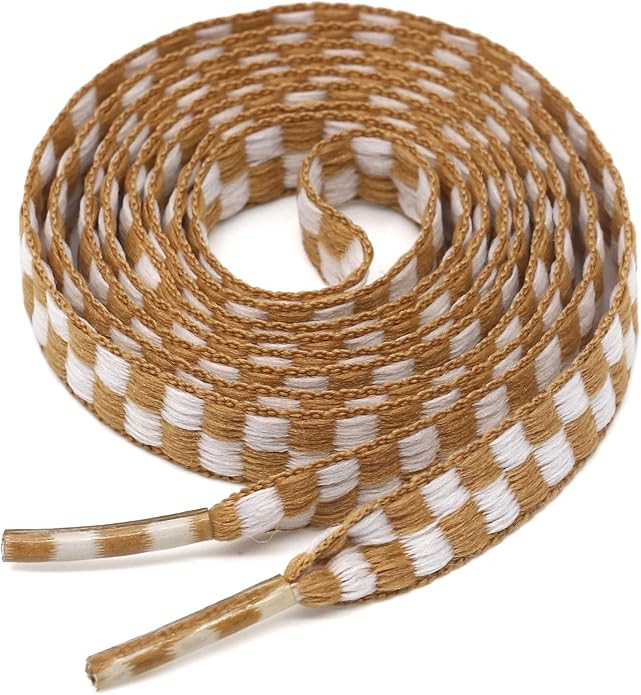 YJRVFINE Personalized Rainbow Plaids Stripe Pattern Flat Casual Shoelaces String Plaid Shoe Laces | Amazon (US)